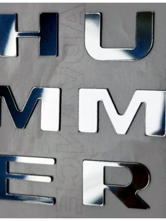 Advanced Trims Other - Chrome Front Bumper Letters for Hummer H3 ABS Plastic Inserts